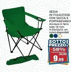Happy Casa Sedia richiudibile con sacca h83cm offerta