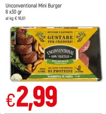 Famila Unconventional Mini Burger 6x30gr offerta