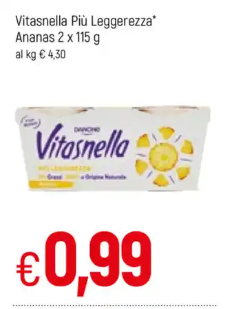 Famila Vitasnella Più Leggerezza Ananas 2x115g offerta