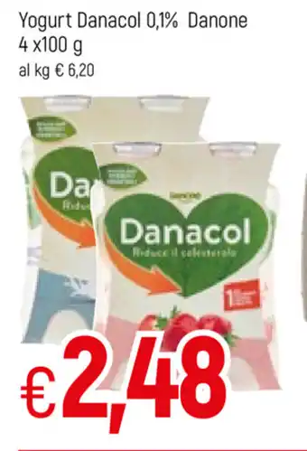 Famila Danone Danacol Yogurt 0,1% 4x100g offerta