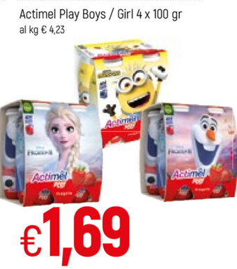 Famila Actimel Play Boys/Girl 4x100gr offerta