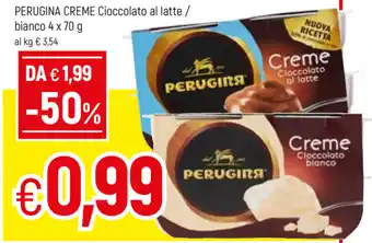 Famila Perugina Creme Cioccolato al latte/bianco 4x70g offerta