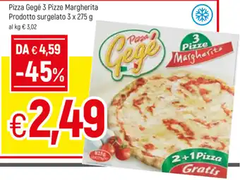 Famila Gegé 3 Pizze Margherita Prodotto surgelato 3x275g offerta