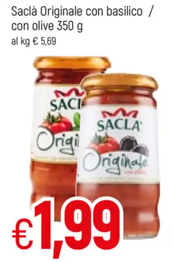 Famila Sacla' Originale con basilico / con olive 350g offerta