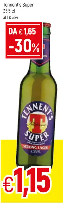 Famila Tennent's Super Birra 35,5cl offerta