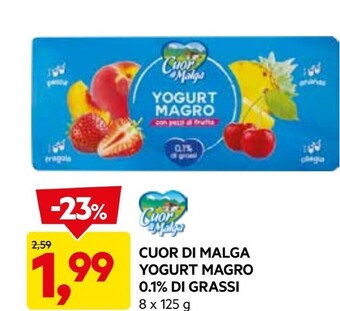 DPiù Cuor di malga yogurt magro 0.1 % di grassi offerta
