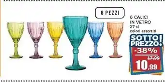 Happy Casa Calici in vetro colorati sapphirus - 6 pezzi offerta