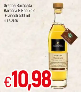 Famila Grappa Barricata Barbera E Nebbioli Francoli 500ml offerta