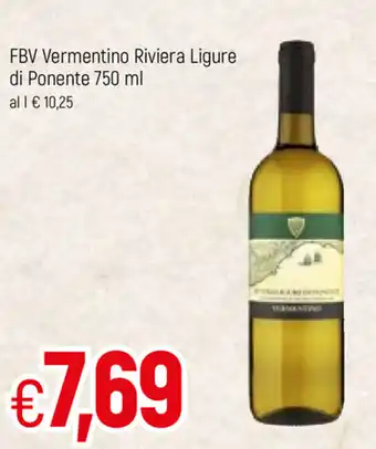 Famila FBV Vermentino Riviera Ligure di Ponente 750ml offerta