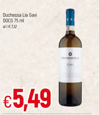 Famila Duchessa Lia Gavi DOCG 75ml offerta