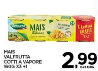 Interspar MAIS VALFRUTTA COTTI A VAPORE 160G X3 +1 offerta