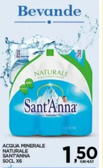 ACQUA MINERALE NATURALE SANT'ANNA 50CL X6