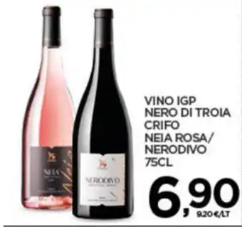 Interspar VINO IGP NERO DI TROIA CRIFO NEIA ROSA/ NERODIVO 75CL offerta