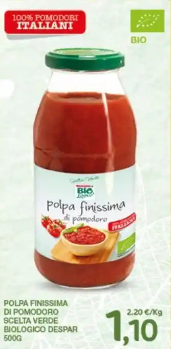 Interspar POLPA FINISSIMA DI POMODORO SCELTA VERDE BIOLOGICO DESPAR 500G offerta