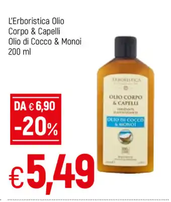 Famila L'Erboristica Olio Corpo & Capelli Olio di Cocco & Monoi 200ml offerta