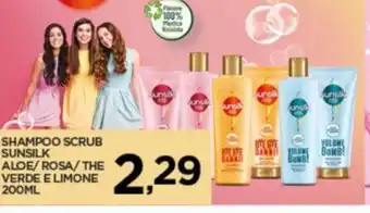Interspar SHAMPOO SCRUB SUNSILK ALOE/ROSA/THE VERDE E LIMONE 200ML offerta