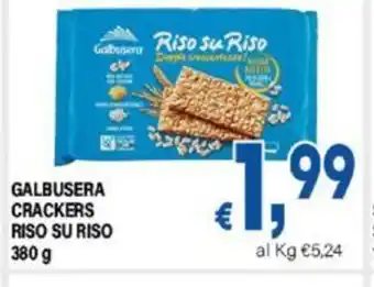 DEM GALBUSERA CRACKERS RISO SU RISO 380 g offerta