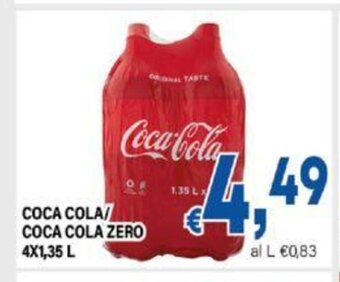 COCA COLA COCA COLA ZERO 4X1,35 L