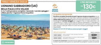 Eurospin LIGNANO SABBIADORO (UD) BELLA ITALIA & EFA VILLAGE offerta