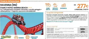 Eurospin RAVENNA (RN) FAMILY HOTEL MARINA BEACH offerta