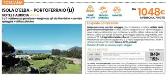 Eurospin ISOLA D'ELBA - PORTOFERRAIO (LI) HOTEL FABRICIA offerta