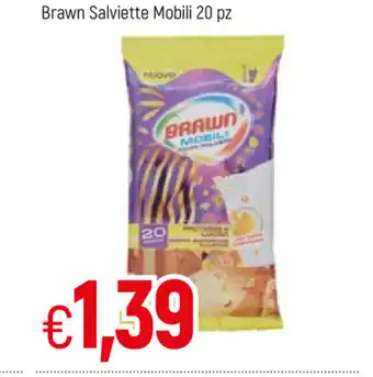 Famila Brawn Salviette Mobili 20pz. offerta