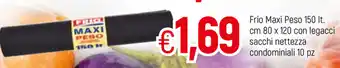 Famila Frio Maxi Peso 150lt. 80cmx120 con legacci sacchi nettezza condominiali 10 pz offerta