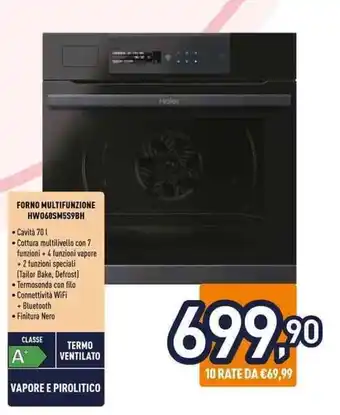 Unieuro Haier FORNO MULTIFUNZIONE HW060SM5S9BH offerta