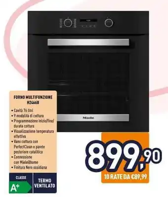 Unieuro Miele FORNO MULTIFUNZIONE H2466B offerta
