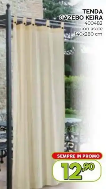 TENDA GAZEBO KEIRA 400482 con asole 140x280 cm