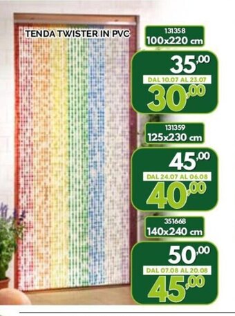 Orizzonte TENDA TWISTER IN PVC 13358 100x220 cm offerta