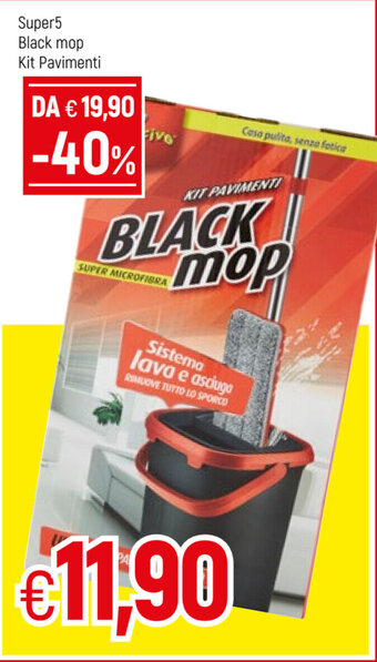 Famila Super5 Black Mop Kit Pavimenti offerta