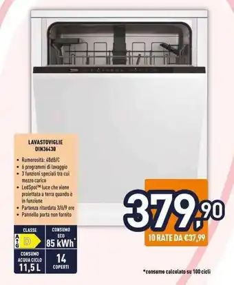 Unieuro Beko LAVASTOVIGLIE DIN36430 offerta