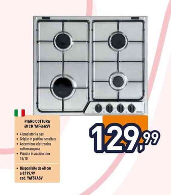 Unieuro DeLonghi PIANO COTTURA 60 CM YAF46ASV offerta