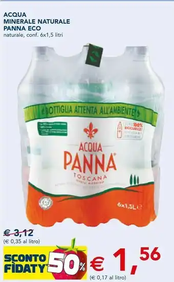 Esselunga Acqua panna Acqua Minerale Naturale 1500 G(ml) offerta