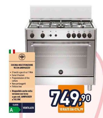 Unieuro CUCINA MULTIFUNZIONE 90 CM AMN965EXV offerta