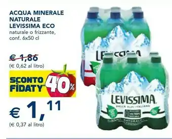 Esselunga Levissima Acqua Naturale 500 G(ml) offerta