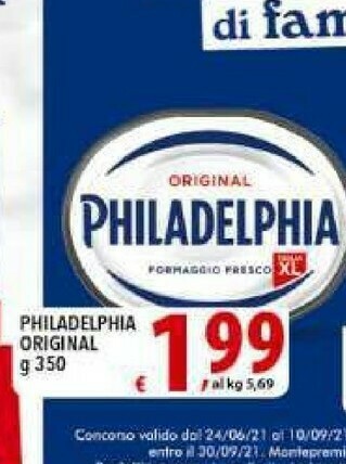 Iper Triscount Philadelphia Formaggio spalmabile offerta