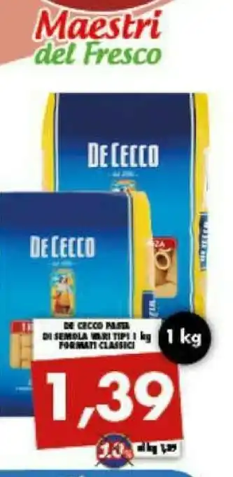 MA Supermercati De Cecco Pasta di semola offerta