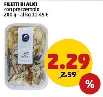 PENNY FILETTI DI ALICI con prezzemolo 200 g offerta