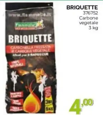 BRIQUETTE 376752 Carbone vegetale 3 kg