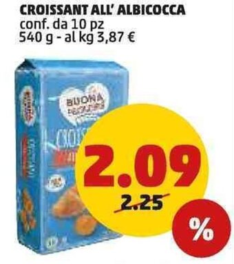 PENNY CROISSANT ALL' ALBICOCCA conf. da 10 pz 540 g offerta
