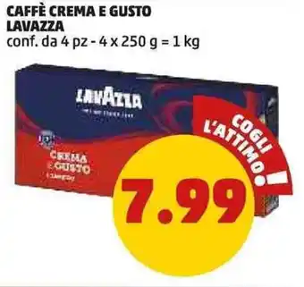 PENNY CAFFÈ CREMA E GUSTO LAVAZZA conf. da 4 pz 1 kg offerta