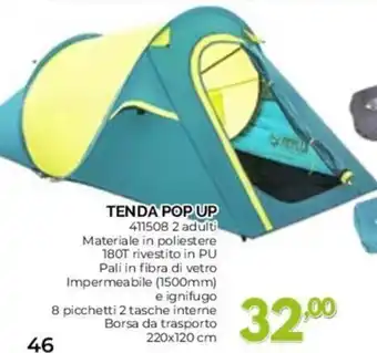 TENDA POP UP 411508 2 adulti 220x120 cm