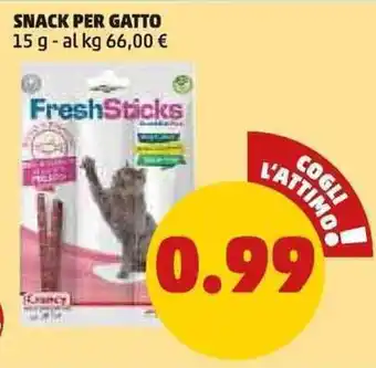 PENNY SNACK PER GATTO 15 g offerta