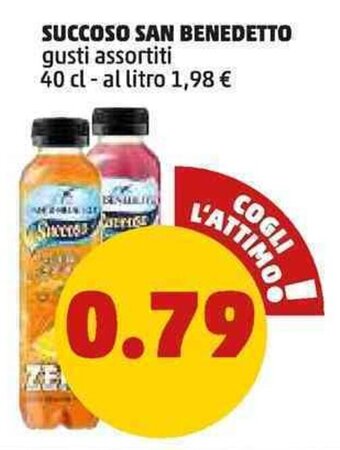 PENNY SUCCOSO SAN BENEDETTO gusti assortiti 40 cl offerta