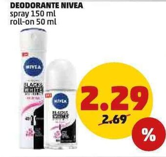 PENNY DEODORANTE NIVEA spray 150 ml roll-on 50 ml offerta