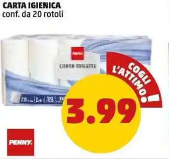 PENNY PENNY CARTA IGIENICA conf. da 20 rotoli offerta