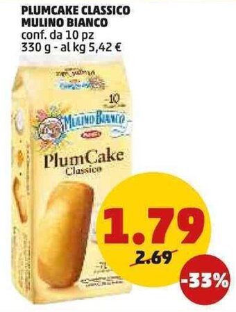 PENNY PLUMCAKE CLASSICO MULINO BIANCO conf. da 10 pz 330 g offerta