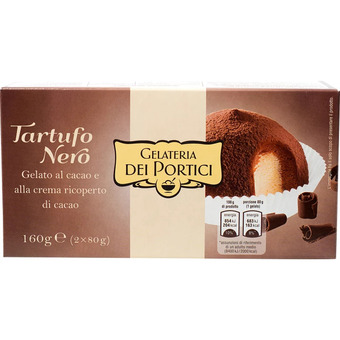 Tartufo gelateria dei portici bianco/nero 80 gr x 2